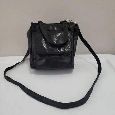 Bolso Bandolera Wilsons Cuero Genuino Negro Mini Convertible De Colección Y2K Foto 1 de 4