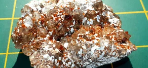 Nice! Smoky Quartz w Spessartine Garnets & Mica on Microcline Matrix - China - Picture 1 of 12