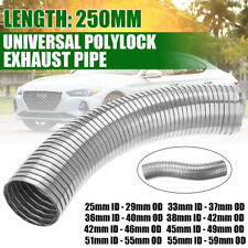 1.3"-2.16"  Flexible Flex Exhaust Pipe Tube Stainless Steel Polylock Hose 250MM