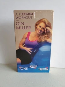 A Flexaball Workout with Gin Miller Tone Trim Tighten VHS Tape Exercise Ball - Picture 1 of 3