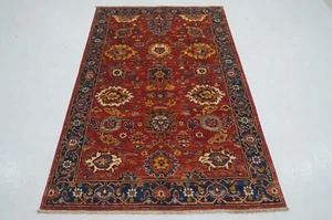 4 x 6 ft Red Bidjar Afghan Hand Knotted Wool Traditional Oriental Area Rug - Picture 1 of 16