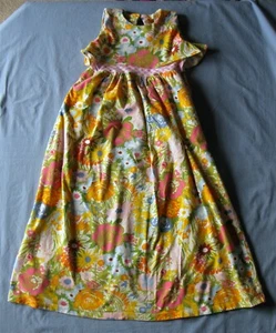 Matilda Jane Dress Brilliant Daydream Far Out Floral Gingham Maxi Girls 6 VGUC - Picture 1 of 12