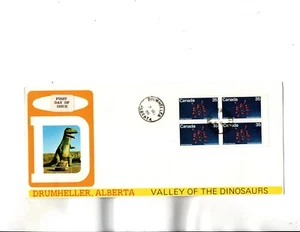 Sc#865  FDC DRUMHELLER,AB -Valley of the Dinosaurs  cachet - Picture 1 of 2