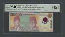 Indonesia 100000 Rupiah 1999 P140 "Polymer" Uncirculated Grade 65
