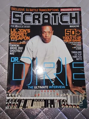 SCRATCH MAGAZINE #1 PREMIERE ISSUE Dr. Dre Eminem Funkmaster Flex Andrew 3000 - Image 1 of 4
