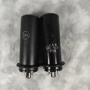 Coppia tubi aspirazione elettroni RCA Radiotron JAN CRC-5T4 VT-114 vintage - Foto 1 di 6