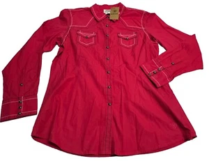 Camicia donna Ariat rosa Hayden a scatto taglia large - Foto 1 di 11