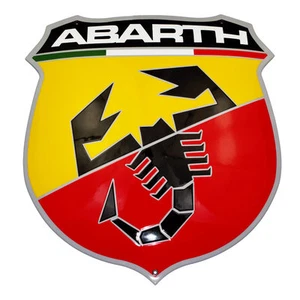 Emailschild ABARTH 46x50 cm - NEU - 10 Jahre Garantie SAMMLUNG Abzeichen - Bild 1 von 2