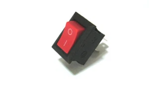 Mini micro on off rocker switch 15 x 10.5mm Red color 2 way 250V 3A part 20pcs - Picture 1 of 3