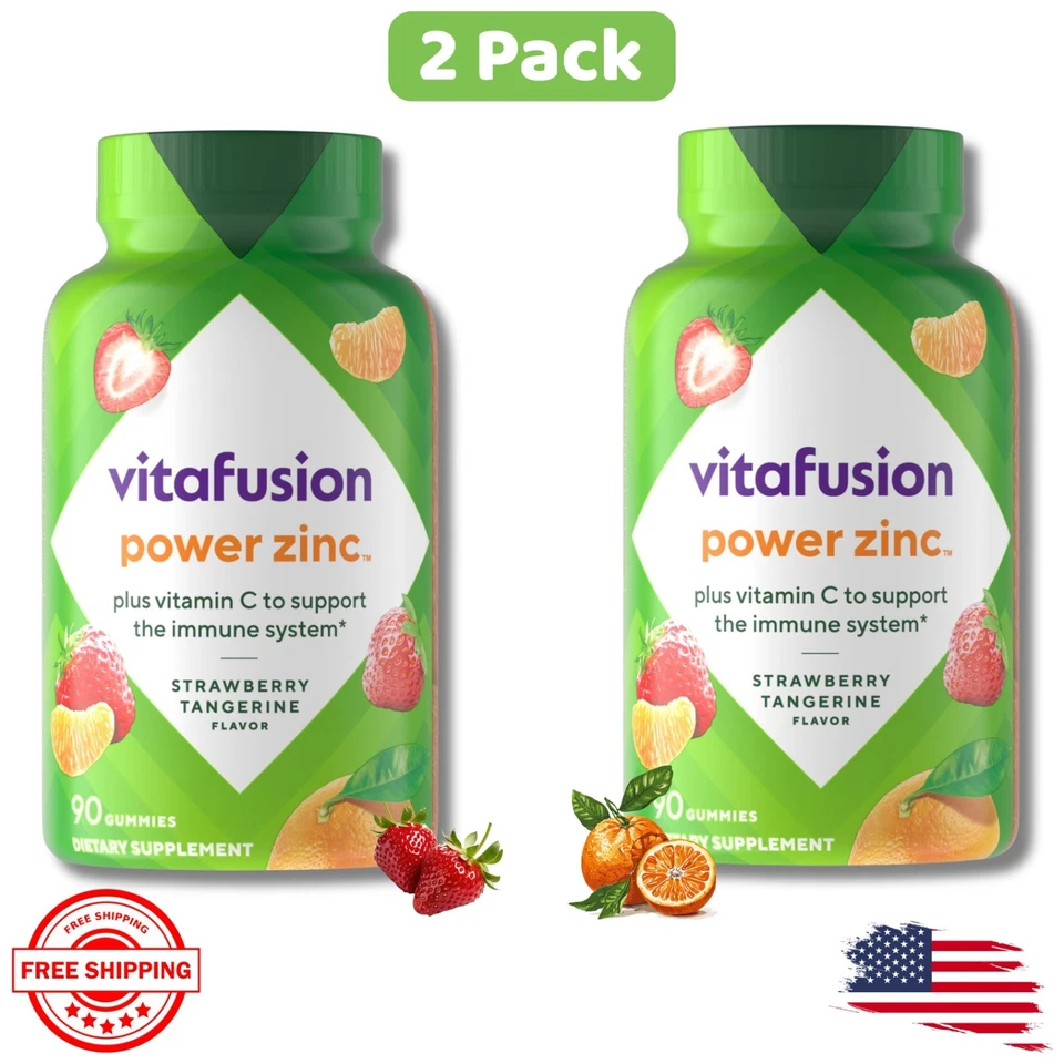Vitafusion Multi Immune Support 2-In-1 Benefits 90 Count strawberry tangerine
