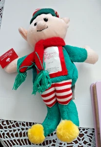Christmas Elf beanbag plush Photo Picture Holder 8.5"H  - Picture 1 of 2