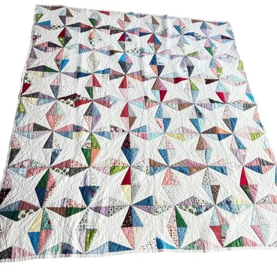 Colcha Cobertor Vintage Talla COMO SE ENCUENTRA Algodón Multicolor Piezas Patchwork DEFECTOS Foto 1 de 4