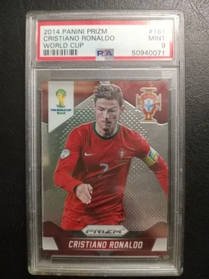 Cristiano Ronaldo 2014 PSA 9 Panini PRIZM WC Portugal Card #161 - Photo 1/2