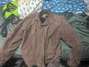 Adventure Bound by Wilsons Leather suede bomber Jacket Adult LT - Picture 1 of 6
