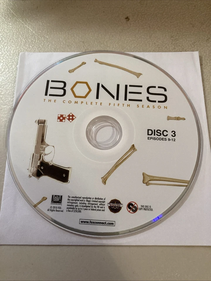 Bones Season 5 Disc 3 Replacement DVD Disc Only Foto 1 de 1