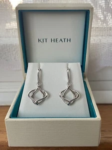 KIT HEATH Entwine Alicia Petite Drop Earrings Sterling Silver 925 - Picture 1 of 14