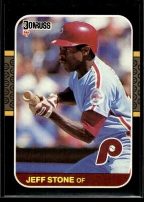 1987 Donruss #309 Jeff Stone Philadelphia Phillies - Image 1 of 2