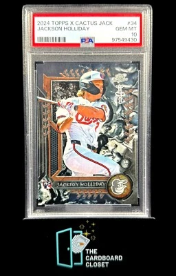 Jackson Holliday 2024 Topps Chrome Cactus Jack SP PSA 10 RC Fanatics Fest - Image 1 of 2