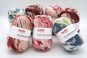 Merino and alpaca wool knitting yarn Katia Scandinavia, jacquard yarn, 100 g