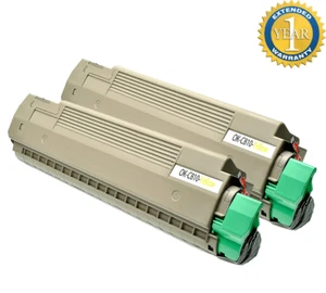 2 PK Yellow Toner Cartridge for Okidata Oki C830 C830N C830DN C830DTN 44059109 - Picture 1 of 2