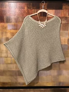 CHICO'S Dominique Sutton Poncho “Mint Shimmer” Light Green NOSZ NWT msrp $89 - Picture 1 of 11