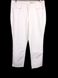 Pantalones al tobillo Denim & Co. para mujer regulares de doble tejido de pierna recta blancos talla 4 - Imagen 1 de 2