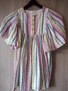 S. Oliver Kinder Kleid 104, Sommerkleid, Rosa Bunt Gestreift - Bild 1 von 5
