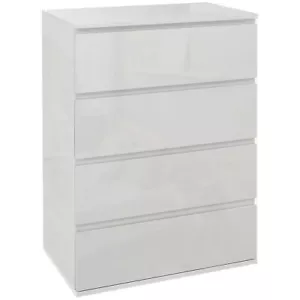 HOMCOM Bedroom Chest of Drawers, High Gloss 4 Drawers Dresser, Drawer Unit - Picture 1 of 11