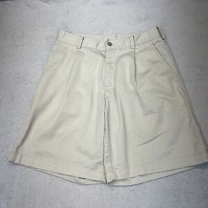 Nike Golf Shorts Mens Size 30x9 Tan Cotton/Polyester/Spandex Pleated Front