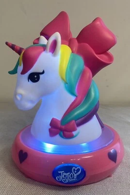 JoJo Siwa Luz de Noche - Unicornio Rosa con Lazo, Decoración de Habitación Infantil Niñas LED Foto 1 de 4