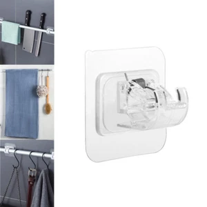 2-20 PIEZAS Soportes de varilla de cortina Poste Cortina Gancho Soporte Sin perforación Autoadhesivo - Imagen 1 de 8