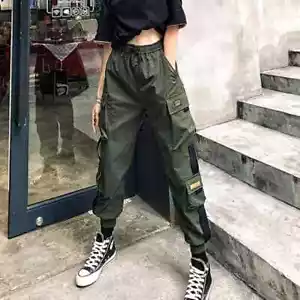 MEXZT Harajuku Multi Pockets Cargohose Damen Slim Haremshose Bf Koreanisch - Bild 1 von 26