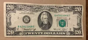 1974 Series $20 FRN, B2-NY District, S# B 42823068 C - Picture 1 of 2