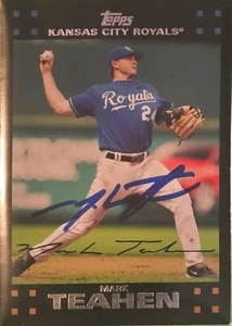 Mark Teahen AUTOGRAPHED KC ROYALS  2000 Topps #168 - Foto 1 di 2