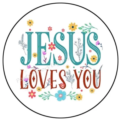PARTY FAVORS EXPRESS JESUS LOVES YOU ENVELOPE SEALS LABELS STICKERS PARTY FAVORS
