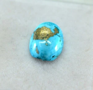 5.80 Ct Natural Tibetan Certified Rare Blue Turquoise Oval Loose Gemstone T366 - Picture 1 of 4