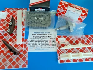 Kit de cadena de distribución Mercedes Benz 500 y 560 V8 - Cadena, tensor y guías de cadena - Imagen 1 de 4
