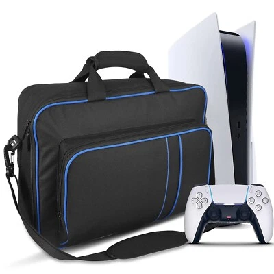 Portable Carry Case Travel Storage Bag For Playstation 5 PS5 Console Games Black - Image 1 of 4