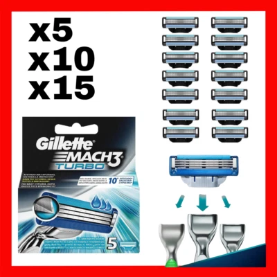 Lamette da barba gillette mach 3 turbo ORIGINALI per rasoi rasoio uomo OFFERTA