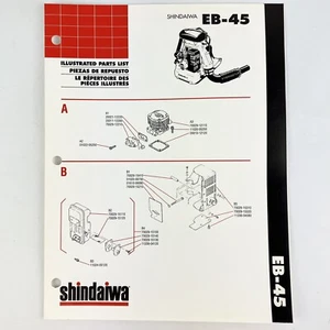 Shindaiwa EB-45 Blower Parts List 1992 Vintage Original - Picture 1 of 2