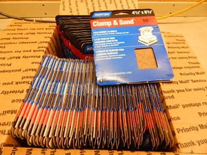 300 SHEETS NORTON 60-GRIT PALM SANDER CLAMP & SAND SANDING SHEETS 5.5" X 4.5" - Picture 1 of 2