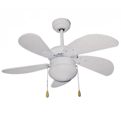VENTILATORE DA SOFFITTO BIANCO DIAMETRO 76CM 5 PALE COMANDO A CORDA ZFS576B - Immagine 1 di 2