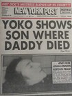 JOHN LENNON NEW YORK POST death photo Complete NEWSPAPER Beatles 1980 NY Yankees