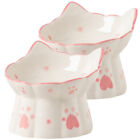  2 szt. Ceramiczna miska dla zwierząt domowych Miska do podawania wody Pies