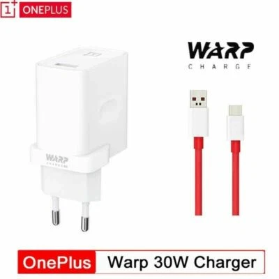 Genuine Warp EU 2 Pin 30W Warp Plug OR USB-C Cable For OnePlus 3T 5 5T 6 6T 7T - Image 1 of 4