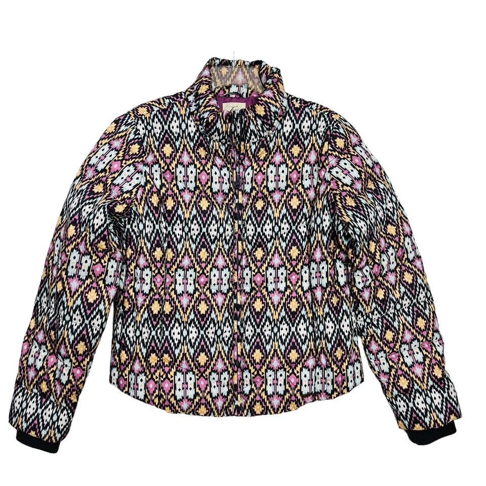 Chaqueta Abrigo Levi's Puffer Pato Plumón y Pluma Estampado Geométrico Cremallera Talla XL Foto 1 de 4