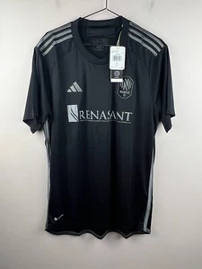 Nashville SC 2023 Adidas Away Trikot Herren Gr. L Schwarz Slim Fit MLS Johnny Cash - Bild 1 von 7