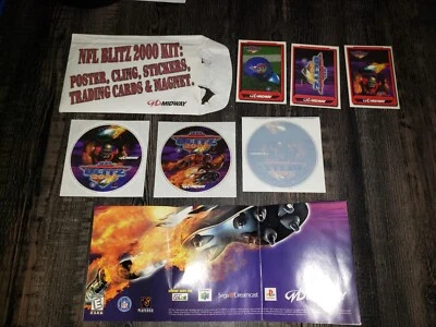 Промо-комплект NFL Blitz 2000 — наклейки, плакат, магнит, коллекционные карточки, зажим окна - Изображение 1 из 2