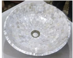 18" Round Luxury Vintage Style Washbasin Sink Mop Inlay for Modern Home Bath Dec - Picture 1 of 10