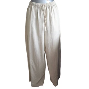 Max Studio London Linen Blend Wide Leg Trousers, Size L** Women's relaxed - Picture 1 of 5